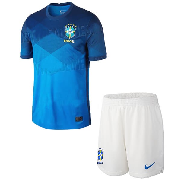 Maillot Football Brésil Exterieur Enfant 2020 Bleu